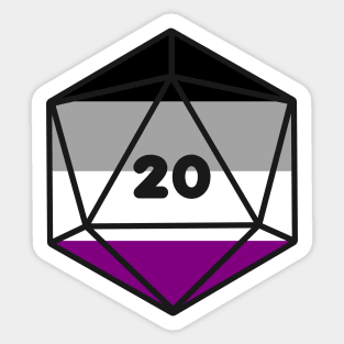 D20 - Asexual Pride Dice Sticker